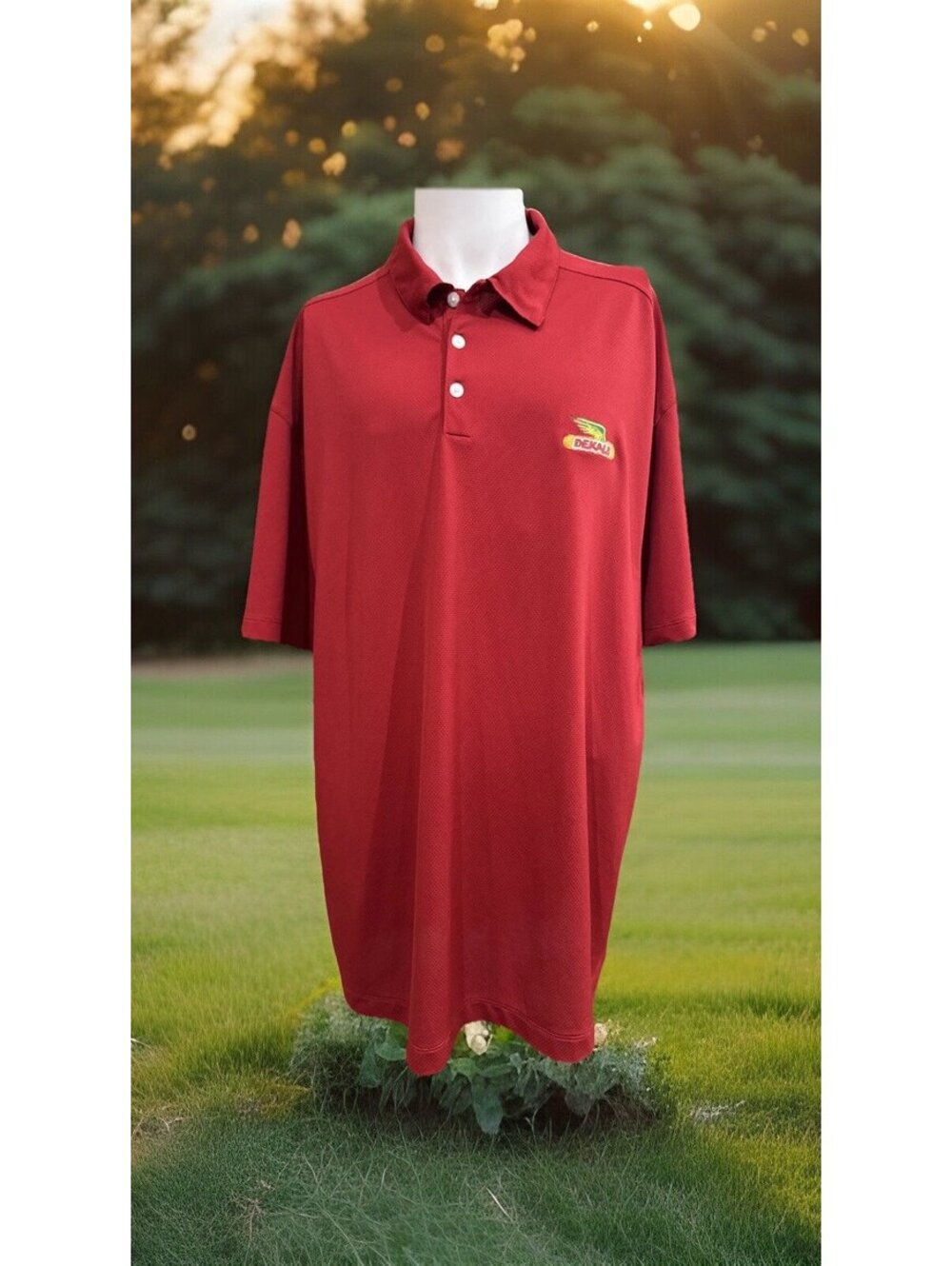 Dekalb Brand Seed Bayer Crop Science Agriculture Nike Dri Fit Red Polo Sz 3XL